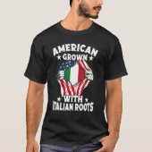 ルーツイタリアで栽培されイタリアンたイタリ誇りを持ったア人 Tシャツ (正面)