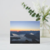 ルーツェルン湖の夕日 ポストカード (スタンド正面)