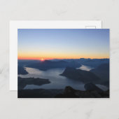 ルーツェルン湖の夕日 ポストカード (正面/裏面)