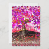 ルーツオブラブロマンティックオークツリー結婚式招待状 招待状 (裏面)