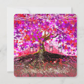 ルーツオブラブロマンティックオークツリー結婚式招待状 招待状 (裏面)