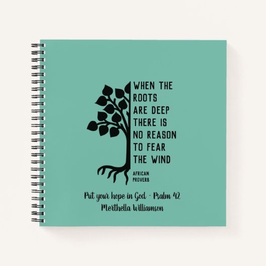 ルーツカスタムが深い祈りの言葉仕訳帳の場合 ノートブック (正面)