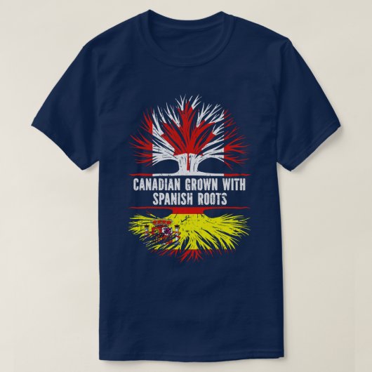 ルーツスペインのカナダ国旗 Tシャツ (デザイン正面)