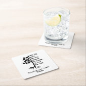 ルーツパーソナライズされたが深いの場合感動的 スクエアペーパーコースター (インサイチュ)