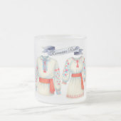 ルーツフォークの衣装伝統的服 フロストグラスマグカップ (中央)