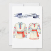 ルーツフォークの衣装伝統的服 招待状 (裏面)