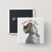 ルーツラペルを受け入れるボタン 缶バッジ (正面&裏面)