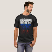 ルーツロシアのロシア伝統国旗 Tシャツ (正面フル)