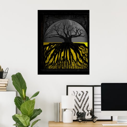 ルーツ半円 ポスター (ホームオフィス)