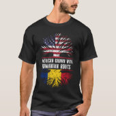 ルーツ米国国旗で栽培されたアメリカ人 Tシャツ (正面)