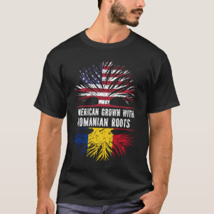 ルーツ米国国旗で栽培されたアメリカ人 Tシャツ