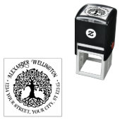 ルーツ素朴名を持つ葉の木差出人住所 セルフインキングスタンプ (インサイチュ)