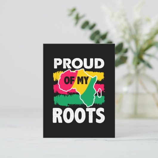 ルーツ誇りを持ったはがきの黒い履歴 ポストカード (スタンド正面)