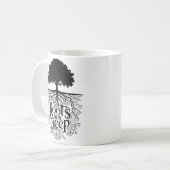 ルーツ走深いツリーイラストレーション コーヒーマグカップ (正面左)