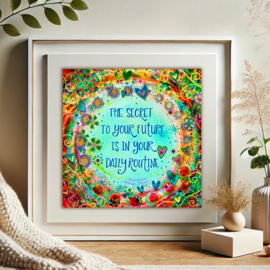 ルーティかわいらしン引用文抽象芸術インスパイアフローラ ポスター