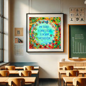 ルーティかわいらしン引用文抽象芸術インスパイアフローラ ポスター