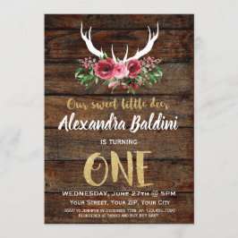 ルーティック鹿の誕生日招待状 招待状