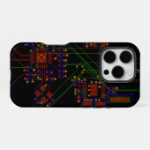 ルーティングプロセス 赤 緑 抽象的 電子機器 ギーク iPhoneケース (裏面横)