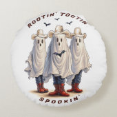 ルーティントータインカウボーイ幽霊ウェスタンハロウィーン ラウンドクッション (裏面)