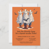 ルーティントータインカウボーイ幽霊ウェスタンハロウィーン 招待状 (正面)