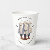 ルーティントータインカウボーイ幽霊ウェスタンハロウィーン 紙コップ (裏面)