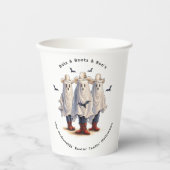 ルーティントータインカウボーイ幽霊ウェスタンハロウィーン 紙コップ (正面)