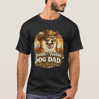 ルーティン・トゥーティン・ドッグ・ダッド・カウボーイTシャツ 楽しいギフト Tシャツ