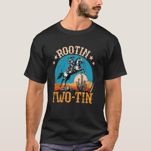 ルーティン・トゥーティン 2歳の誕生日 西部カウボーイ Tシャツ (正面)