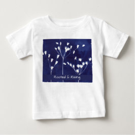 ルーテッド＆ライジング オリジナル シアノタイプ アート ベビーTシャツ