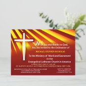 ルーテル教会 奉仕者 任命式 招待状 カスタマイズ (スタンド正面)