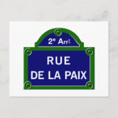 ルーデラパイクスパリ通りサイン ポストカード (正面)