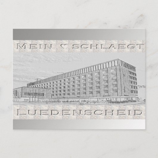 ルーデンシャイトの新しい市庁舎の写真付き葉書 ポストカード (正面)