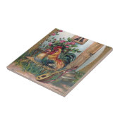 ルートおよび卵の家を持つ鶏 タイル (側面)