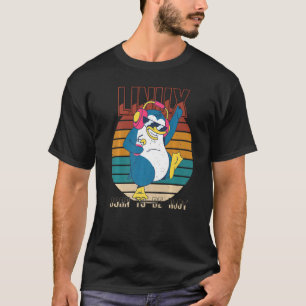 ルートとして生まれ変わるパーティー Linux クールペンギン ネิร์ド プログラミング Tシャツ