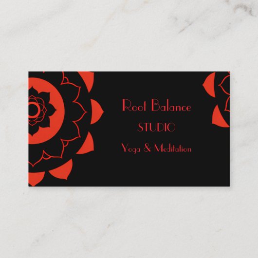ルートグラウンドチャクラレッドマンダラヨガスタジオ 名刺 (正面)