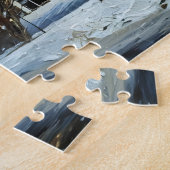 ルートセラーの冬のシーンを持つ古いファームハウス ジグソーパズル (側面)