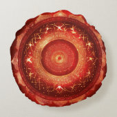 ルートチャクラ赤マンダラ瞑想 ラウンドクッション (裏面)