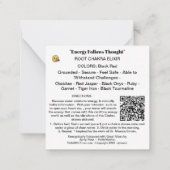 *~*ルートチャクラElixir AP64ストーン ノートカード (裏面)