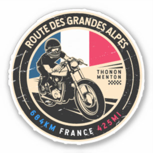 ルートデグランアルプ フランス オートバイ シール