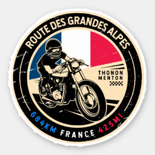 ルートデグランアルプ  フランス  オートバイ シール