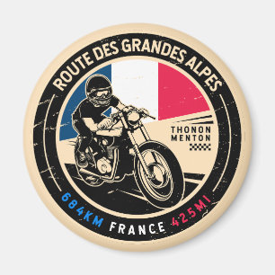 ルートデグランアルプ フランス オートバイ マグネット