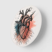 ルートハートミニマル – 意味のある時間 ラウンド壁時計 (傾斜)