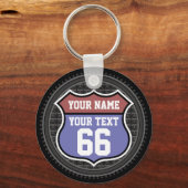 ルートパーソナライズされた66キーチェーン キーホルダー (正面)