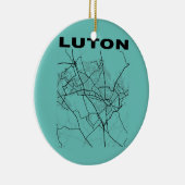 ルートンシティ通りマップ統一されたキングダムスーベリー セラミックオーナメント (右)