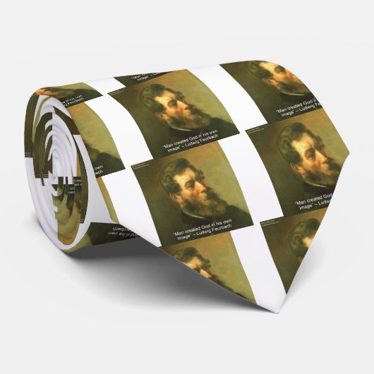 ルートヴィッヒ・フェアーバッハ&マン創造された神引用文 ネクタイ (ロール)