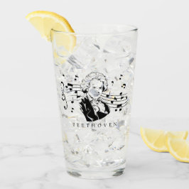 ルートヴィヒ・ヴァン・ベートーベンポートレートとバストとノート タンブラーグラス