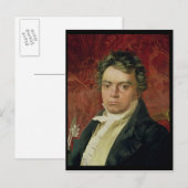 ルートヴィヒ・ヴァン・ベートーベンポートレート ポストカード (正面/裏面)