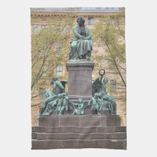 ルートヴィヒ・ヴァン・ベートーベン像 キッチンタオル (縦)