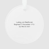 ルートヴィヒ・ヴァン・ベートーベン, 1820 オーナメント (裏面)