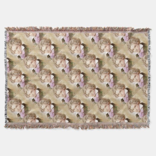 ルートヴィヒ・ヴァン・ベートーヴェンimアクアレル・スティル スローブランケット (正面)